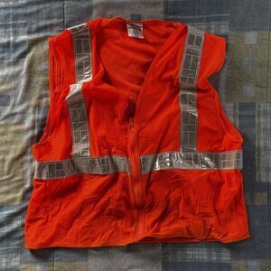 ML Kishigo Orange Safety Reflective Sleeveless Vest Sz XL